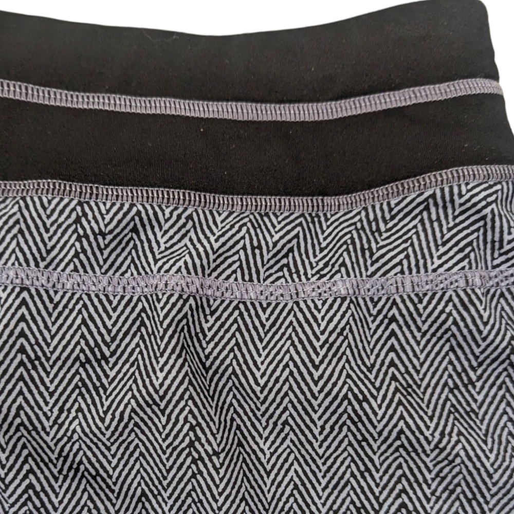 Athleta Skirted Leggings Athletic Pants Tights Womens XS Black Gray 7/8 Length - Picture 8 of 13